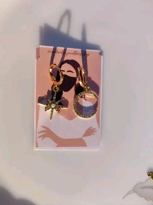 Moon & Star Earrings