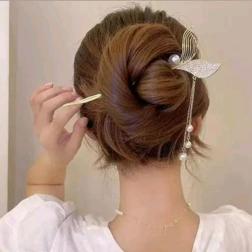 Tassel Hair Vintage Mermaid Tail Hairpin