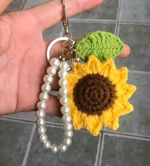 Sunflower crochet Bagcharms