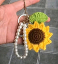 Sunflower crochet Bagcharms
