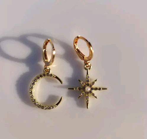 Moon & Star Earrings