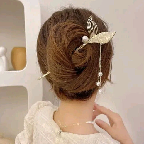 Tassel Hair Vintage Mermaid Tail Hairpin