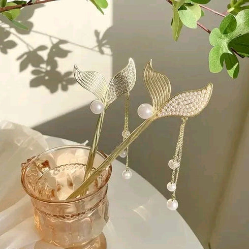 Tassel Hair Vintage Mermaid Tail Hairpin